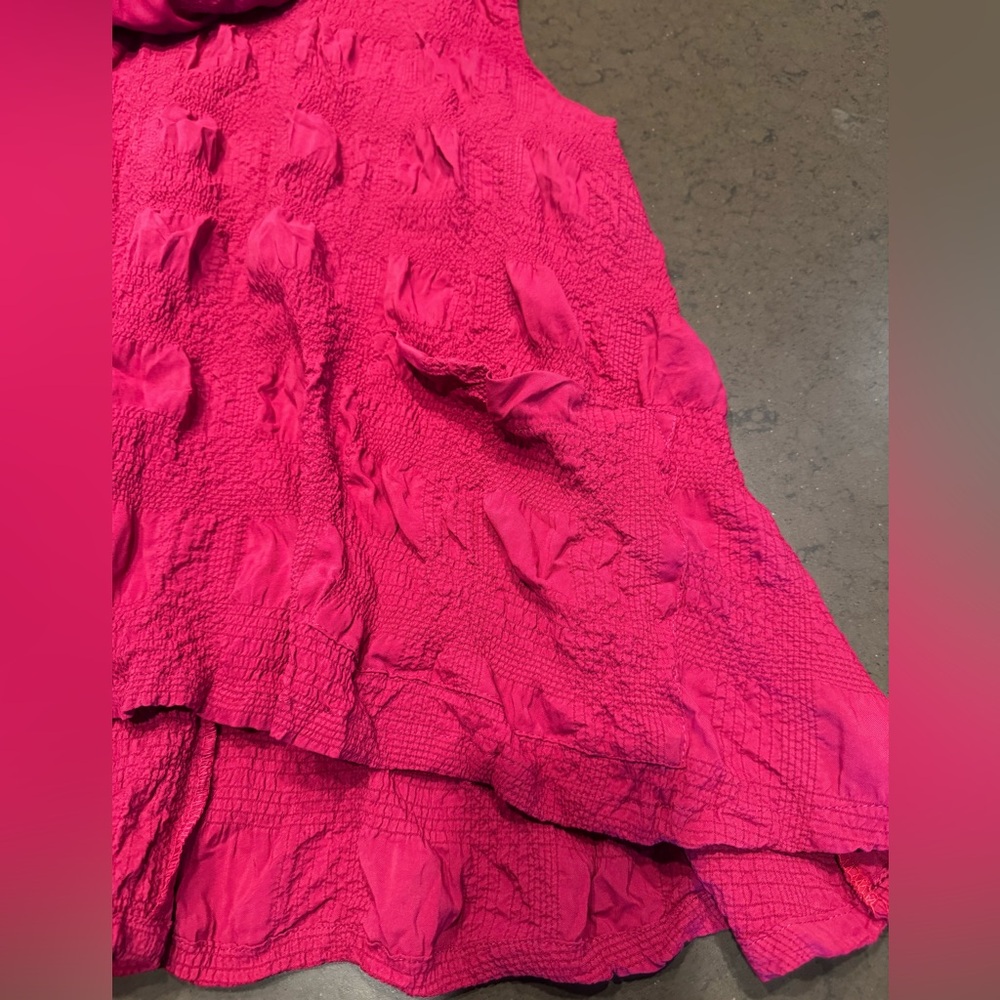 Chalet Vibrant Pink Textured Sleeveless Blouse Sz: 1X - Picture 7 of 15